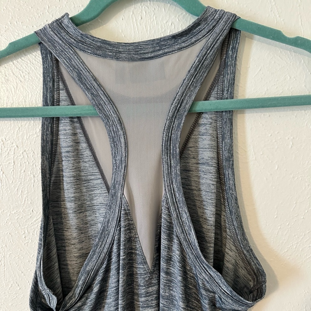 Athleta grey and mesh racerback tank top - Picture 6 of 8